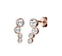 Paar Ohrstecker ELLI "Ohrstecker mit Kristallen von Swarovski 925 Sterling Silber", rosa (rosegold), Ohrringe, Damen, onesize,mit Steinen, Silber 925 (Sterlingsilber), Paar Ohrstecker (016139-0)