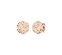 Paar Ohrstecker ELLI "Plättchen Rund Struktur Silber 925", rosa (rosegold), Ohrringe, Damen, onesize, ohne Stein, Silber 925 (Sterlingsilber) (48115851-0) rosegold