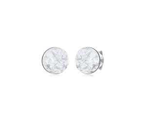 Paar Ohrstecker ELLI "Plättchen Rund Struktur Silber 925", silber, Ohrringe, Damen, onesize, ohne Stein, Silber 925 (Sterlingsilber) (22542512-0) silber