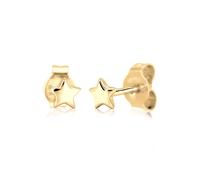 Paar Ohrstecker ELLI PREMIUM "Sterne Stern Astro Trend Star 585 Gelbgold", gold, Ohrringe, Damen, onesize, ohne Stein, Gelbgold 585, Paar Ohrstecker (086504-0)