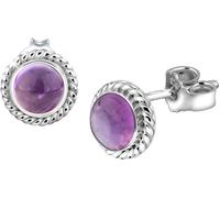 Nenalina Paar Ohrstecker »Amethyst Geburtsstein Februar Trend 925 Silber«