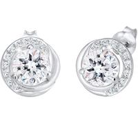 Elli Paar Ohrstecker »Stecker Kreis Geo Kristalle 925 Silber«