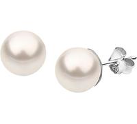 Nenalina, Ohrringe Klassisch Synthetische Perle 925 Silber in weiß, Schmuck für Damen Gr. OneSize