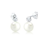 Paar Ohrstecker ELLI "Stecker Süßwasserzuchtperle mit Zirkonia", silber, Ohrringe, Damen, onesize, ohne Stein, Silber 925 (Sterlingsilber) (332322-0) silber