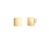 Paar Ohrstecker ELLI "Viereck Geo Minimal Trend Matt 925 Silber Angolare", gold, Ohrringe, Damen, onesize, ohne Stein, Silber 925 (Sterlingsilber) (65918803-0) gold