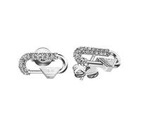 Paar Ohrstecker EMPORIO ARMANI, silber (metallfarben, edelstahlfarben, kristallweiß, kristallweiß), Ohrringe, Damen, Edelstahl Metall, Edelstahl, Metall, mit Zirkonia (synth.) (49246839-0) metallfarbe