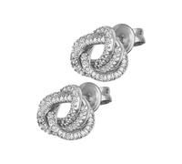 Paar Ohrstecker EMPORIO ARMANI, silber (metallfarben, kristallweiß, kristallweiß), Ohrringe, Damen, Metall, mit Zirkonia (synth.) (60380529-0) metallfarben, kristallweiß, kristallweiß