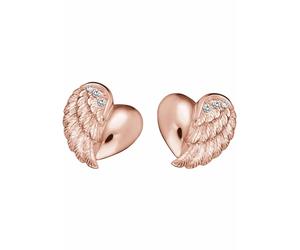 Paar Ohrstecker ENGELSRUFER "Little magic HERZFLÜGEL", rosa (roségoldfarben, kristallweiß), Ohrringe, Damen, Silber 925 (Sterlingsilber), mit Zirkonia (synth.) (84717417-0) roségoldfarben, kristallwei