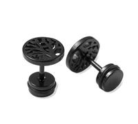 Paar Ohrstecker FIRETTI "Schmuck Geschenk Edelstahl Ohrschmuck Ohrringe Baum des Lebens", schwarz, Ohrringe, Herren, 9mm, Edelstahl, Made in Germany (62730862-0) schwarz
