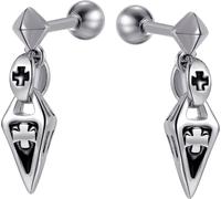 Paar Ohrstecker FIRETTI "Schmuck Geschenk Edelstahl Ohrschmuck Ohrringe Classic", silber (silberfarben, schwarz), Ohrringe, Damen, Edelstahl (33157111-0) silberfarben, schwarz