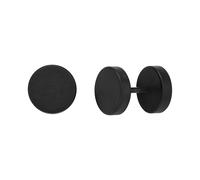 Paar Ohrstecker FIRETTI "Schmuck Geschenk Edelstahl Ohrschmuck Ohrringe Kreis rund", schwarz, Ohrringe, Damen, 8mm, Edelstahl (97903507-0) schwarz