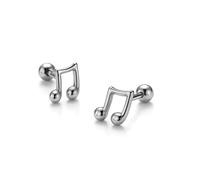 Paar Ohrstecker FIRETTI "Schmuck Geschenk Edelstahl Ohrschmuck Ohrringe Musik Noten", edelstahlfarben, Ohrringe, Damen, Edelstahl (88724852-0) edelstahlfarben