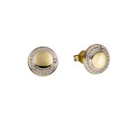 Paar Ohrstecker FIRETTI "Schmuck Geschenk Gold 333 Ohrschmuck", weiß (gelbgoldfarben, weißgoldfarben, weiß), Ohrringe, Damen, 9mm, 0,01 P2 = erkennbare Einschlüsse, Diamanten Gelbgold 333, Diamanten, 