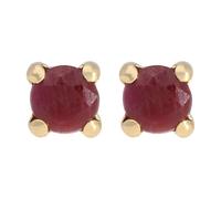 Paar Ohrstecker FIRETTI "Schmuck Geschenk Gold 375 Ohrschmuck Ohrringe Solitär", gelbgoldfarben, rot, rot, Ohrringe, Damen, 7mm, Gelbgold 375, Paar Ohrstecker, mit Saphir, Smaragd oder Rubin (63182068