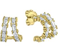 Paar Ohrstecker FIRETTI "Schmuck Geschenk, Ohrringe, Silber 925", gold (gelbgoldfarben, kristallweiß, kristallweiß), Ohrringe, Damen, 11mm, Silber 925 (Sterlingsilber), mit Zirkonia (synth.) (92313826