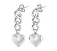 Paar Ohrstecker FIRETTI "Schmuck Geschenk Ohrschmuck Herz", silber (edelstahlfarben), Ohrringe, Damen, Edelstahl (75289447-0) edelstahlfarben