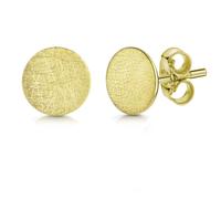 Paar Ohrstecker FIRETTI "Schmuck Geschenk Silber 925 Ohrringe Kreis rund", gelbgoldfarben, Ohrringe, Damen, 6mm, Silber 925 (Sterlingsilber), Made in Germany (40112408-0) gelbgoldfarben