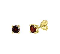 Paar Ohrstecker FIRETTI "Schmuck Geschenk Silber 925 Ohrschmuck Edelstein Granat", gold (gelbgoldfarben, rot, rot), Ohrringe, Damen, 5mm, Silber 925 (Sterlingsilber), mit Granat (46708613-0) gelbgoldf