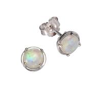 Paar Ohrstecker FIRETTI "Schmuck Geschenk Silber 925 Ohrschmuck Edelstein Opal", bunt (silberfarben, weiß, weiß), Ohrringe, Damen, 7,5mm, Silber 925 (Sterlingsilber), mit Opal (synth.) (17299932-0) si