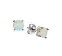 Paar Ohrstecker FIRETTI "Schmuck Geschenk Silber 925 Ohrschmuck Edelstein Opal", silber (silberfarben), Ohrringe, Damen, Silber 925 (Sterlingsilber), mit Opal (synth.) (11059140-0) silberfarben