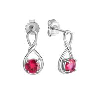 Paar Ohrstecker FIRETTI "Schmuck Geschenk Silber 925 Ohrschmuck Edelstein Rubin", bunt (silberfarben, rot, rot), Ohrringe, Damen, Silber 925 (Sterlingsilber), mit Rubin (synth.) (12826005-0) silberfar