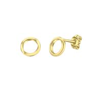 Paar Ohrstecker FIRETTI "Schmuck Geschenk Silber 925 Ohrschmuck Kreis rund", gold (gelbgoldfarben), Ohrringe, Damen, 7mm, Silber 925 (Sterlingsilber) (37454958-0) gelbgoldfarben