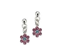 Paar Ohrstecker FIRETTI "Schmuck Geschenk Silber 925 Ohrschmuck Ohrhänger Blume", silberfarben, rosa, blau, rosa, blau, Ohrringe, Damen, Silber 925 (Sterlingsilber), mit Zirkonia (synth.) (43665548-0)