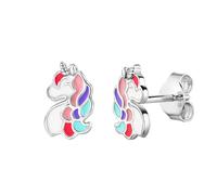 Paar Ohrstecker FIRETTI "Schmuck Geschenk Silber 925 Ohrschmuck Ohrringe Einhorn", silberfarben, weiß, rot, rosa, lila, türkis, Ohrringe, Mädchen, Silber 925 (Sterlingsilber) (26049356-0) silberfarben