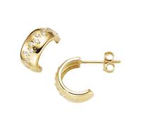 Paar Ohrstecker FIRETTI "Schmuck Geschenk Silber 925 Ohrschmuck Ohrringe", gelbgoldfarben, kristallweiß, kristallweiß, Ohrringe, Damen, Silber 925 (Sterlingsilber), mit Zirkonia (synth.) (32628750-0) 