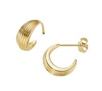 Paar Ohrstecker FIRETTI "Schmuck Geschenk Silber 925 Ohrschmuck Ohrringe geriffelt", gelbgoldfarben, Ohrringe, Damen, Silber 925 (Sterlingsilber), Paar Ohrstecker (34042946-0)