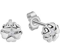 Paar Ohrstecker FIRETTI "Schmuck Geschenk Silber 925 Ohrschmuck Ohrringe Herzen", silber (silberfarben, kristallweiß, kristallweiß), Ohrringe, Damen, 6mm, Silber 925 (Sterlingsilber), mit Zirkonia (sy