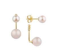 Paar Ohrstecker FIRETTI "Schmuck Geschenk Silber 925 Ohrschmuck Ohrringe Kugeln", gelbgoldfarben, rosa, weiß, rosa, Ohrringe, Damen, 6mm, Perlen Silber 925 (Sterlingsilber), Perlen, Silber 925 (Sterli