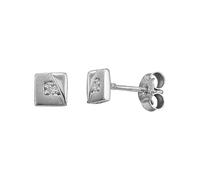 Paar Ohrstecker FIRETTI "Schmuck Geschenk Silber 925 Ohrschmuck Ohrringe quadratische Form", silberfarben, kristallweiß, kristallweiß, Ohrringe, Damen, Silber 925 (Sterlingsilber), mit Zirkonia (synth