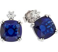 Paar Ohrstecker FIRETTI "Schmuck Geschenk Silber 925 Ohrschmuck Ohrringe Royal", blau (silberfarben, dunkelblau, kristallweiß, dunkelblau, kristallweiß), Ohrringe, Damen, Silber 925 (Sterlingsilber),