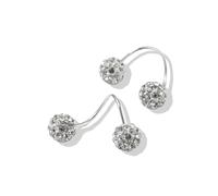 Paar Ohrstecker FIRETTI "Schmuck Geschenk Silber 925 Ohrschmuck Ohrringe", silberfarben, kristallweiß, kristallweiß, Ohrringe, Damen, 6mm, Silber 925 (Sterlingsilber), Made in Germany - mit Zirkonia (