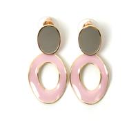 Paar Ohrstecker FIRETTI "zarte Farben, modern, schick", grau (gelbgoldfarben, rosa, grau), Ohrringe, Damen, Metall, mit Emaille (87144617-0) gelbgoldfarben, rosa, grau