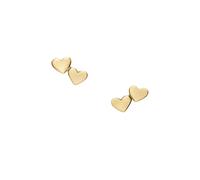 Paar Ohrstecker FOSSIL "Schmuck Geschenk Metall SUTTON Herzen", gold (gelbgoldfarben, metallfarben), Ohrringe, Damen, Metall (18701869-0) gelbgoldfarben, metallfarben