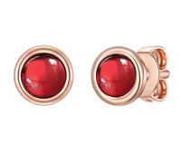 Glanzstücke München Ohrstecker Sterling Silber Granat in Roségold 5,7 mm Damen