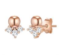 Paar Ohrstecker GLANZSTÜCKE MÜNCHEN "Set: GSM1839", rosa (roségold, weiß), Ohrringe, Damen, 6,8,mit Zirkonia, Silber 925 (Sterlingsilber), aus Sterling Silber (67005423-0) roségold, weiß