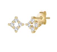 Paar Ohrstecker GLANZSTÜCKE MÜNCHEN "Set: GSM1844", gelbgold, weiß, Ohrringe, Damen, 5,1,mit Zirkonia, Silber 925 (Sterlingsilber), aus Sterling Silber (24394361-0) gelbgold, weiß