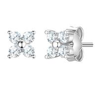 Paar Ohrstecker GLANZSTÜCKE MÜNCHEN "Set: GSM1944", silber (silber, weiß), Ohrringe, Damen, 4,1,mit Zirkonia, Silber 925 (Sterlingsilber), aus Sterling Silber (70082834-0) silber, weiß