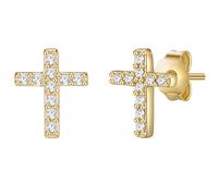 Paar Ohrstecker GLANZSTÜCKE MÜNCHEN "Set: GSM229", gelbgold, weiß, Ohrringe, Damen, 7,9,mit Steinen, Silber 925 (Sterlingsilber), aus Sterling Silber (93144820-0) gelbgold, weiß