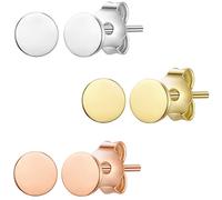 3er Set Ohrstecker Sterling Silber gelbvergoldet/rosévergoldet