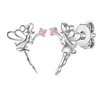Paar Ohrstecker GLANZSTÜCKE MÜNCHEN "Set: LLL30", silber (silber, rosa), Ohrringe, Jungen, 10,6,mit Zirkonia, Silber 925 (Sterlingsilber), Ohrstecker Sterling Silber Zirkonia rosa (50293168-0) silber,