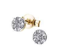 Paar Ohrstecker GOLDMAID "585 Gelbgold Glänzend 14 Brillanten weiß", gelb (gelb, weiß), Ohrringe, Damen, one-size, 0,26 P1 = bei 10-facher Vergrößerung erkennbare Einschlüsse, Gold, Paar Ohrstecker (9