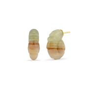 Haze & Glory Ohrstecker Jade Grünlich-Braun 925 Sterling Silber vergoldet OneSize Damen