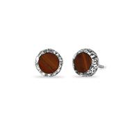 Haze & Glory Ohrstecker Jasper Braun 925 Sterling Silber OneSize Herren