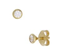 Paar Ohrstecker JOBO, gold (gelbgold 333), Ohrringe, Damen, 3,4mm, Gelbgold 333, rund 333 Gold mit Zirkonia (89482554-0) gelbgold 333
