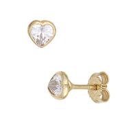 Paar Ohrstecker JOBO, gold (gelbgold 333), Ohrringe, Damen, Gelbgold 333, Herz 333 Gold mit Zirkonia (72896837-0) gelbgold 333