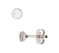 Paar Ohrstecker JOBO "Keine runde Zirkonia-Ohrringe 3,8 mm", weißgold 333, weiß, Ohrringe, Damen, 3,8mm, Weißgold 333, 8 Karat 333 Weißgold (64932820-0) weißgold 333, weiß